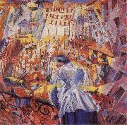 Umberto Boccioni The Noise of the Street Enters the House china oil painting artist